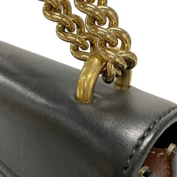 Auth GUCCI Padlock GG Supreme 409486 Beige Ebony Black PVC Leather Shoulder Bag - Picture 9 of 16